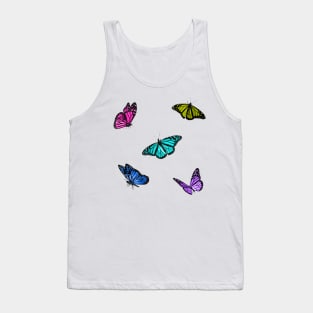 Rainbow Butterflies Sticker Pack Tank Top